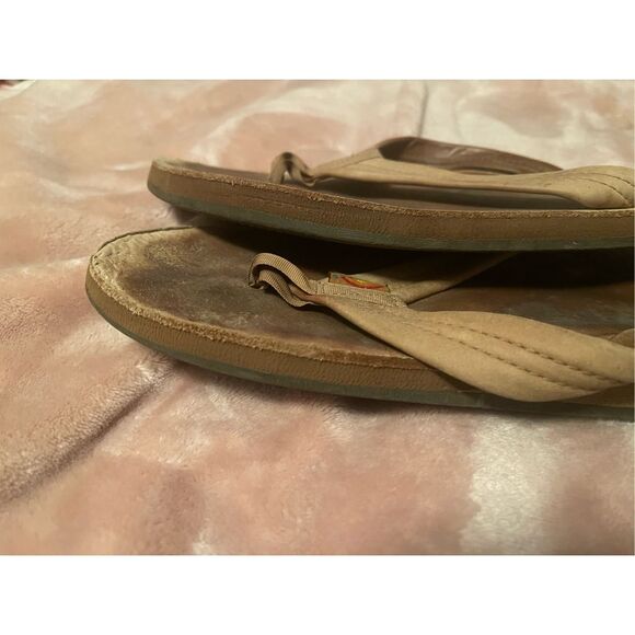 Men’s Rainbow Leather Flip Flops Sz 12 - Picture 6 of 7